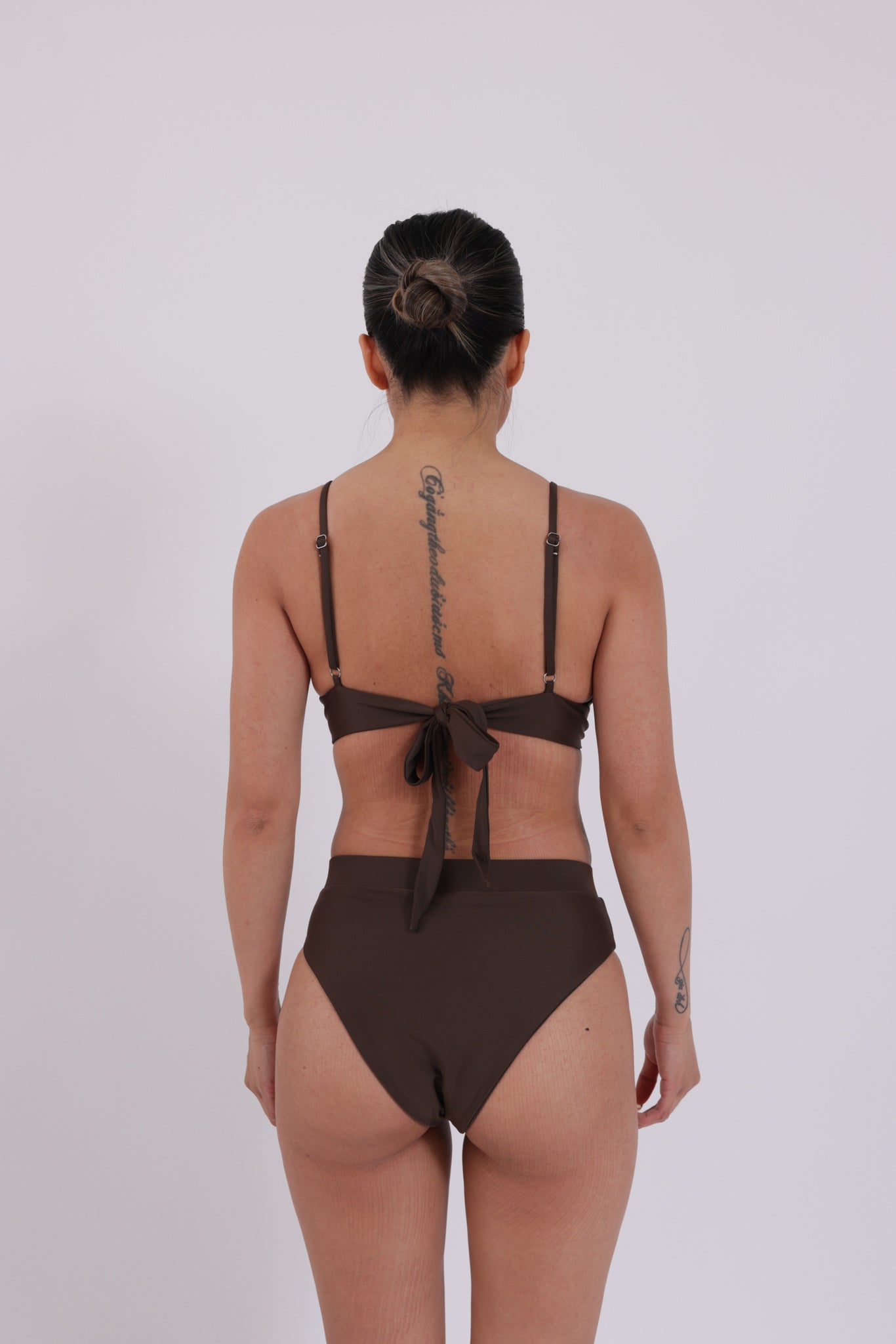 high waisted brown bikini